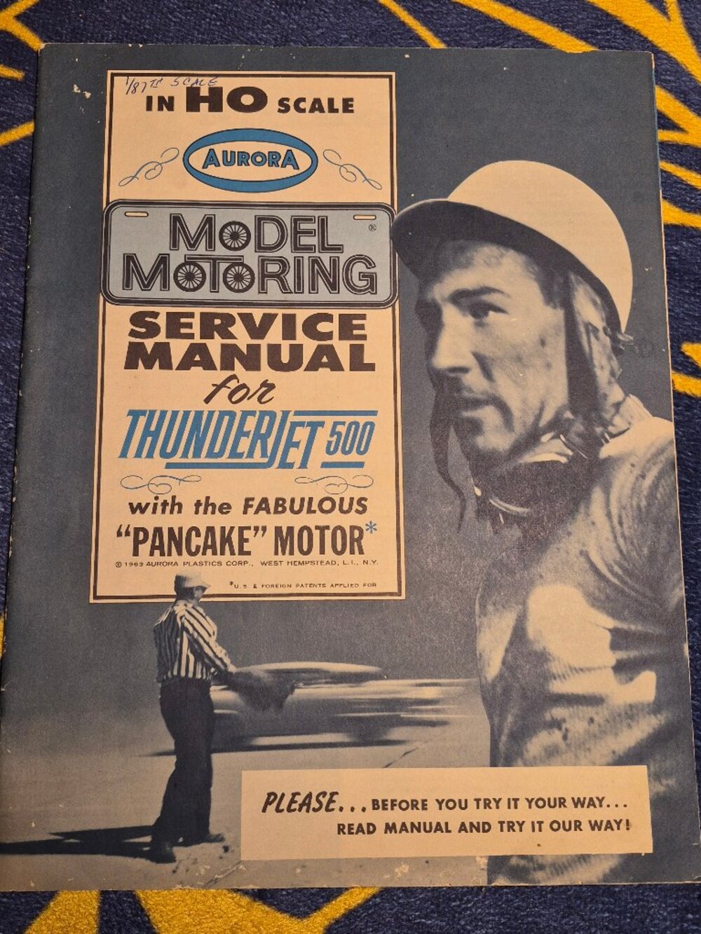 1963 Aurora Model Motoring Thunderjet 500 Service Manual HO Slot Car